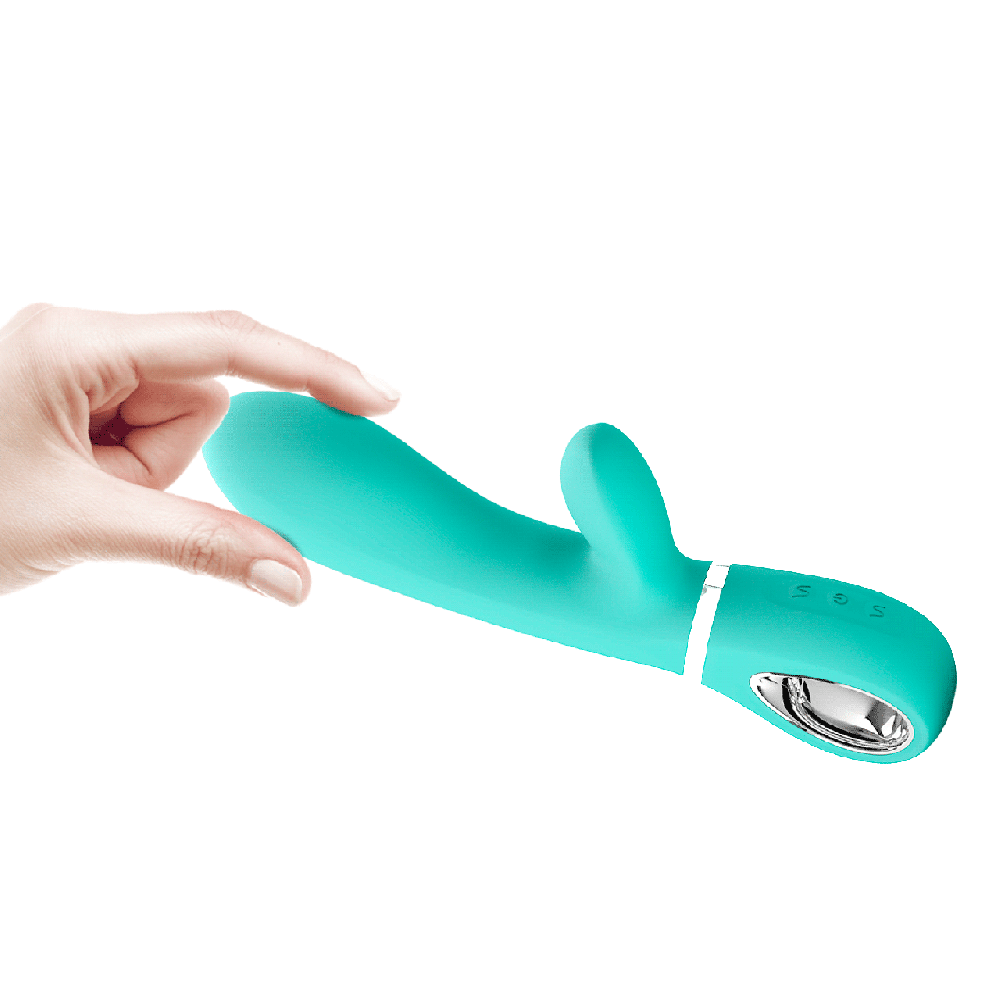 Вибратор с мягкой головкой и клиторальной стимуляцией Pretty Love - Thomas USB Green, BI-014621-3 Sex Aura Киев - изображение 3