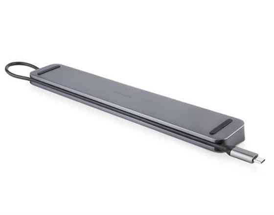 Концентратор REAL-EL CQ-1000 USB3.0х3/USB-C/HDMI/VGA/RJ45/SD/TF/3.5mm audio, 0.4m, Space Grey Сірий Харків