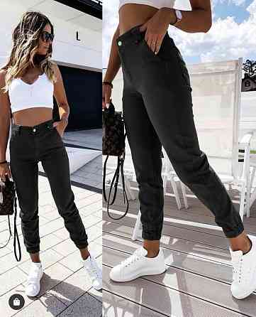 Жіночі брюки джоггери "Elias" тонкі оптом | Батал | Розпродаж моделі Київ