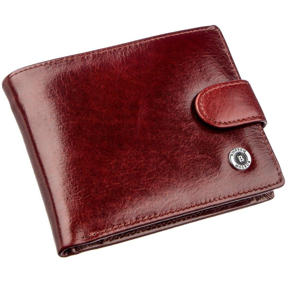 Компактный мужской кошелек Коричневый (Boston) Киев - изображение 5