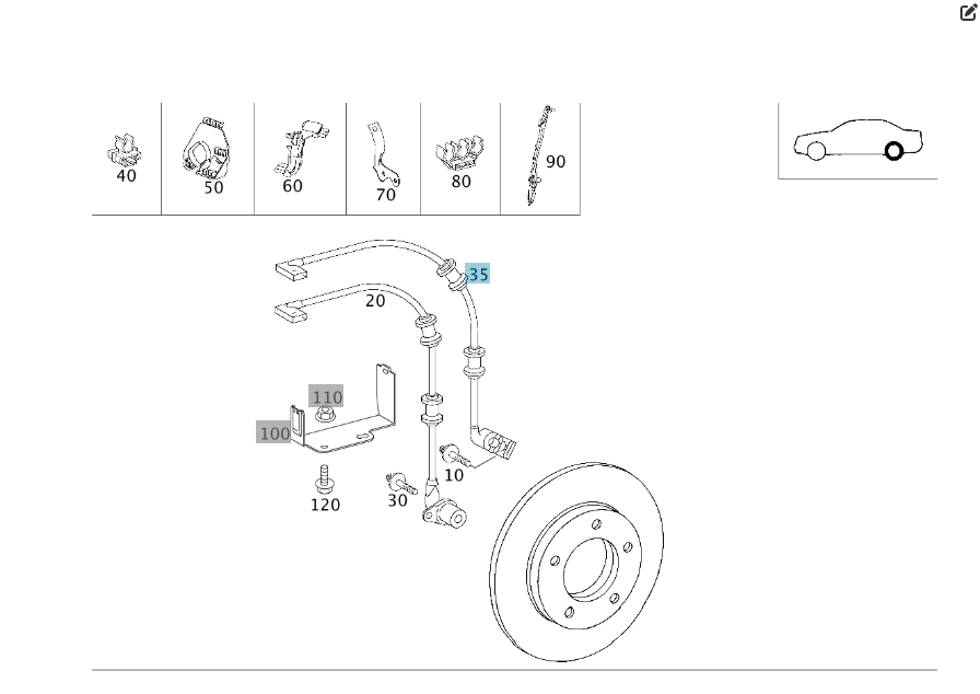 Mercedes-Benz  A2115400505 Електропровід на задній правий датчик зносу гальмівних колодок CLS C219 E-class W211 E-class S211 Одеса - фото 5