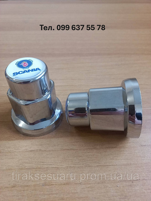 Ковпачок пластиковий на гайку 32мм SCANIA нікель Ковпачок пластиковий 32мм SCANIA Луцьк - фото 1