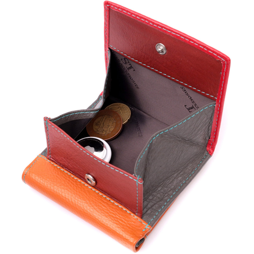 Интересный женский кошелек с оригинальной монетницей из натуральной кожи ST Leather 19509 Разноцветный Киев - изображение 7