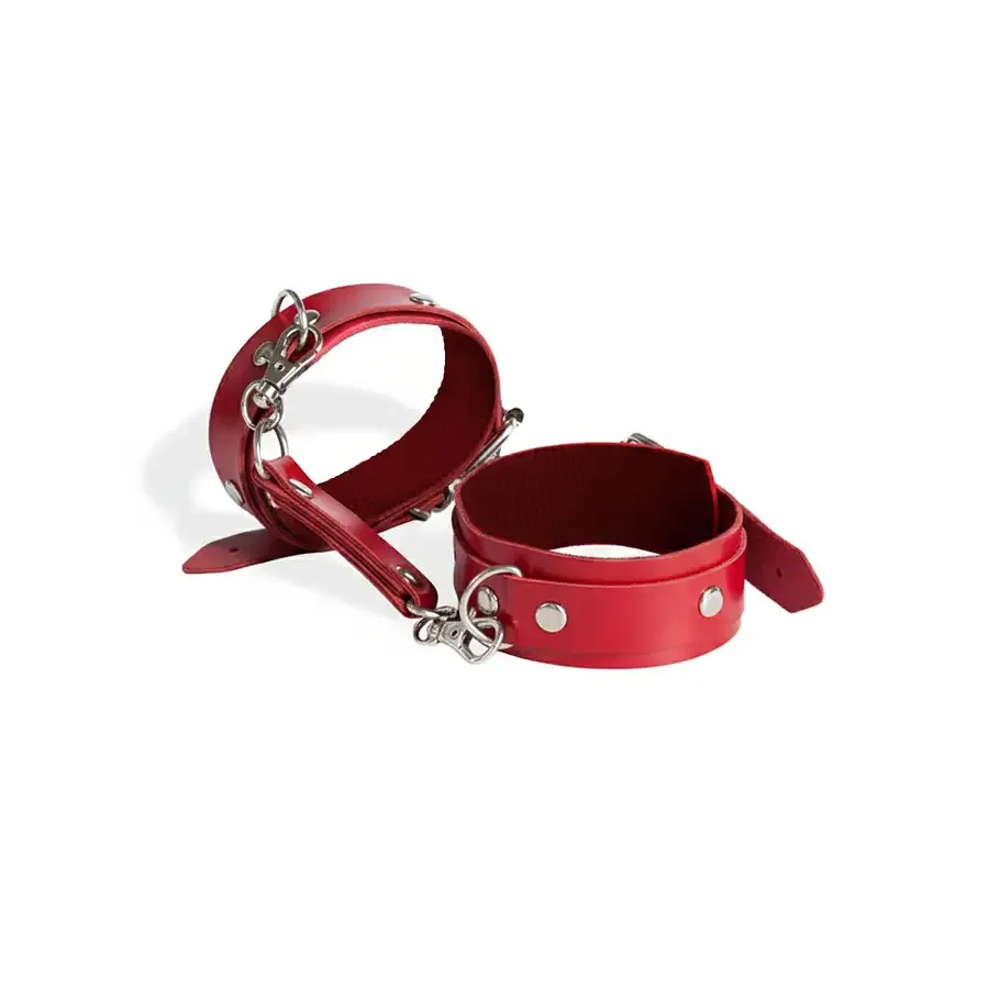 Наручники із екошкіри Art of Sex - Eva, колір червоний Львів - фото 1