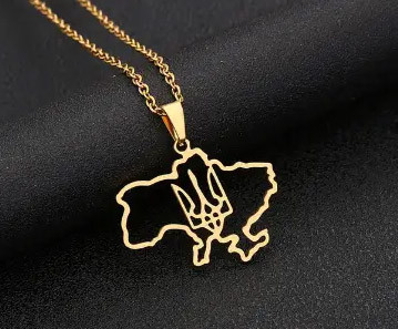 Кулон золотистый на цепочке Ukraine Киев - изображение 1