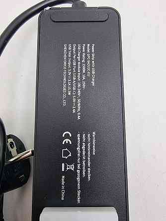Мережевий подовжувач 5-в-1: 5 розетки + 2 USB-A + 2 USB-C Ntonpower GPC-5A2U2C-EU 1.5м Луцьк