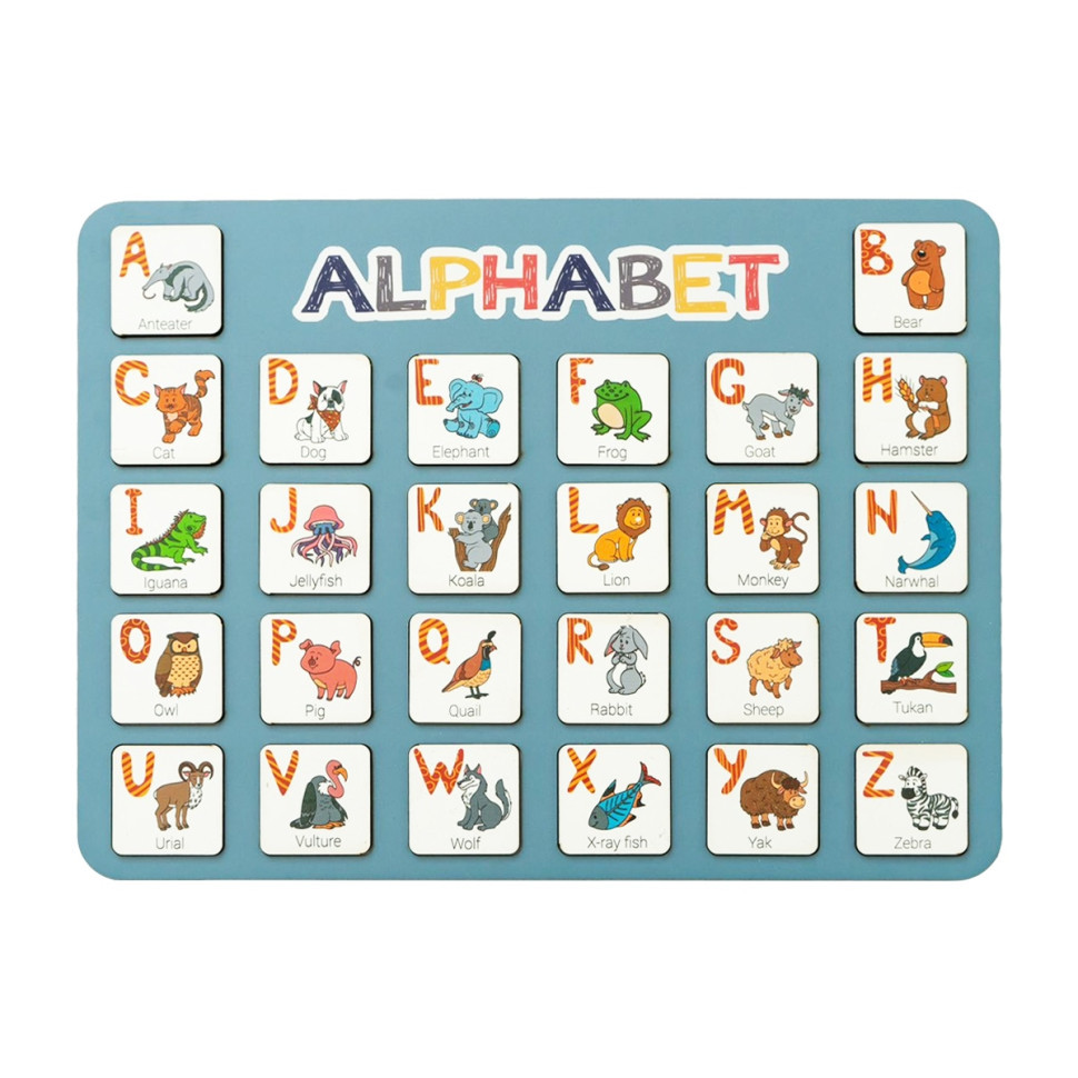 Деревянный алфавит-вкладыш английский 