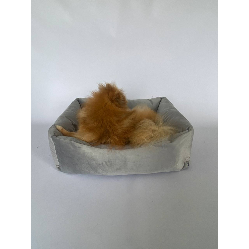 Лежанка для домашніх тварин собак та кішок велюр Incor Сірий L (80/60/20) Київ - фото 2