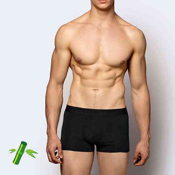 Трусы мужские шорты Atlantic BMH-016 L, Черный Київ