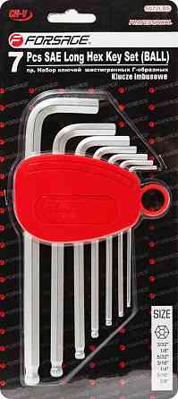 Набір ключів Г-подібних 6-гранних довгих з шаром, 7пр. (3/32, 1/8, 5/32, 3/16, 1/4, 5/16, 3/8 ) в пл Одеса