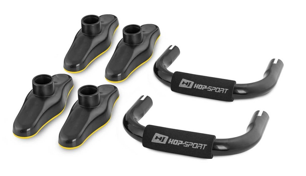 Упоры для отжиманий металлические HS-M020PU черно-желтые Киев - изображение 7