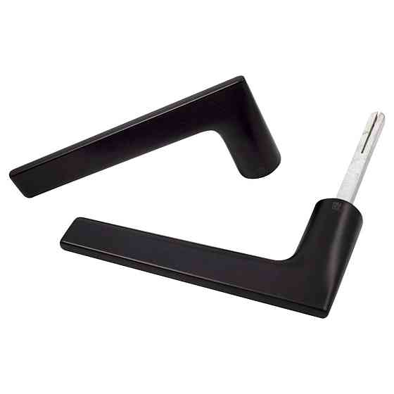 Дверная ручка на розетте Nuda Baar черный матовый R ф/с Киев