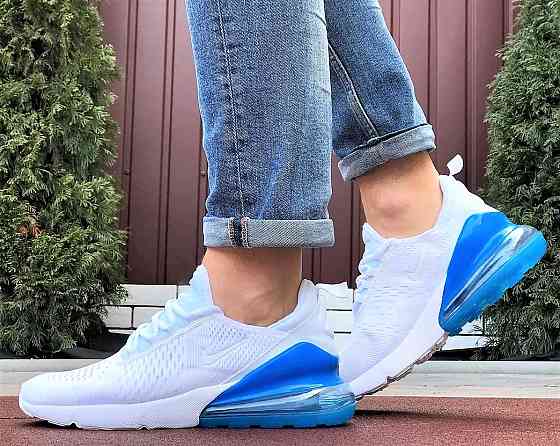 Кросівки Nike 270 Жіночі Білі з Амортизацією Сині Блакитні Найк (розміри: 36,37,38,39) Дніпро
