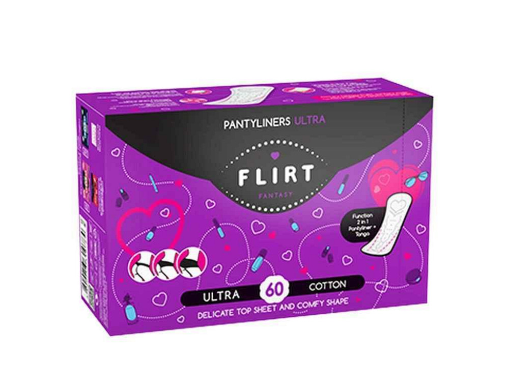 Прокладки ежедневные slim cotton - без инд.упаков. 60шт BIG PACK ТМ FANTASY FLIRT Solmir Киев - изображение 1