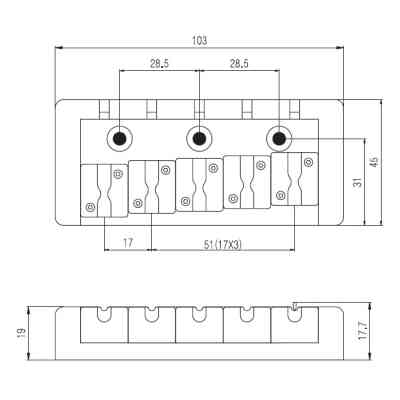 Бридж для гитары Paxphil BB008 Chrome Винница