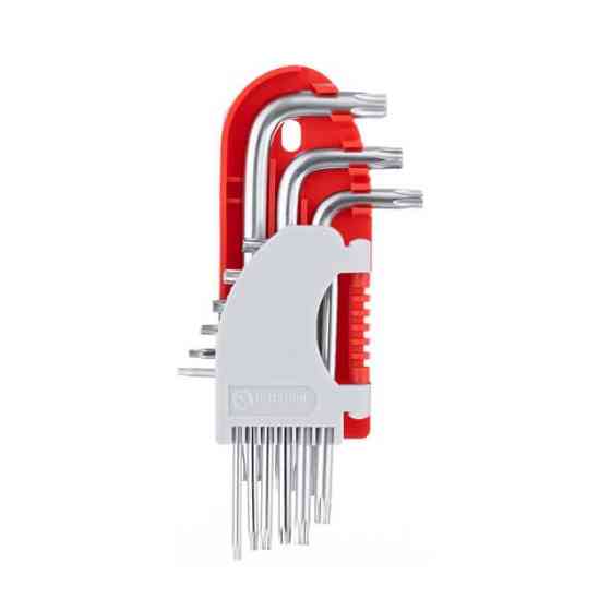 Набір ключів Г-подібних TORX, 9 шт., Т10-Т50, S2, професійні INTERTOOL HT-1821 Київ