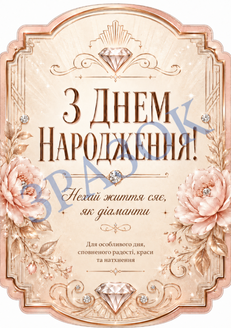 Этикетка на бутылку «С Днем Рождения» + контрэтикетка | подарочная наклейка на вино, шампанское, игристое для женщины Одесса - изображение 1