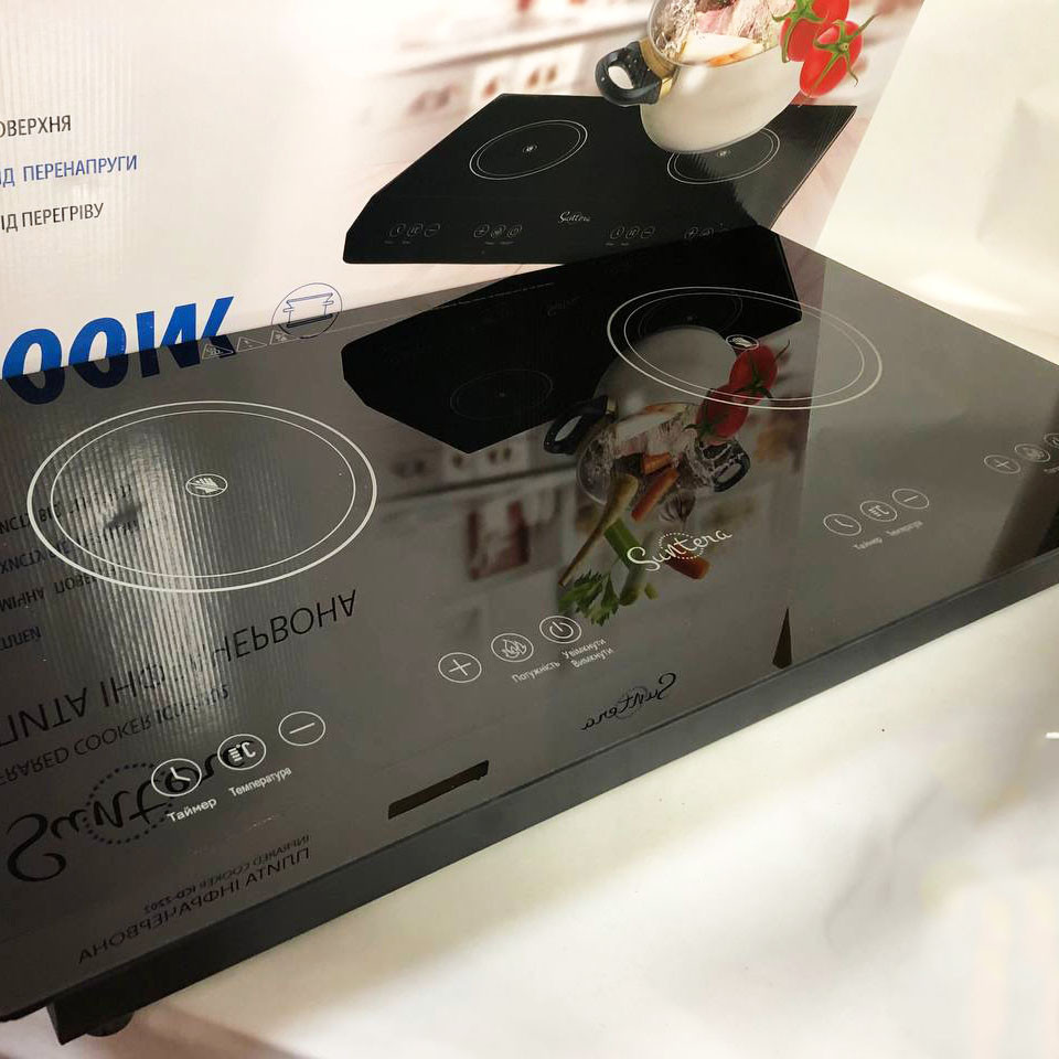 Настольная индукционная электрическая плита для кухни Suntera, Качественная настольная электроплита MW-19 Львов - изображение 6