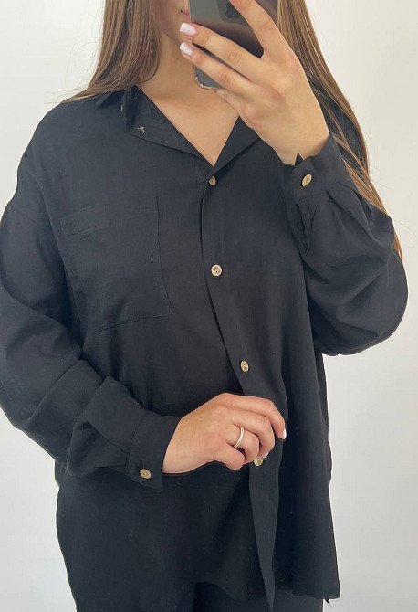 Костюм женский летний лён Черный 42/44 Харьков - изображение 5