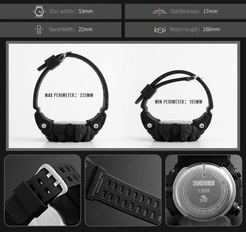 Розумний Годинник Skmei Processor з Шагомером і Барометром Синій Вінниця - фото 7