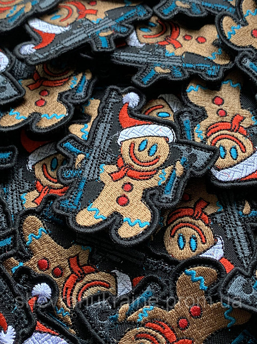 Шеврон НОВОРІЧНИЙ ПРЯНИК ЗСУ (Форма контурна. На липучці) Розмір 8x7.3см Київ - фото 3