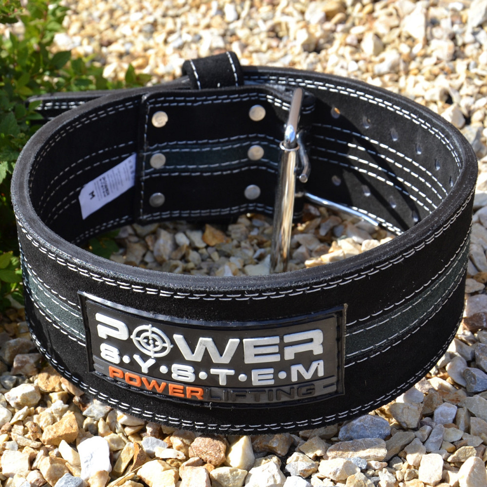 Пояс для пауерліфтингу Power System PS-3800  PowerLifting шкіряний Black/Grey Line XXL Каменское - изображение 5
