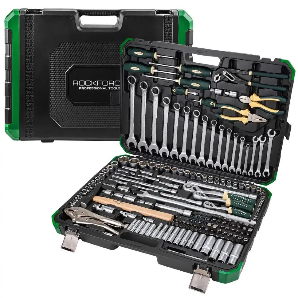 Набір інструментів 180+2пр. 1/4", 3/8", 1/2" (6гр., 12гр.) Rockforce RF-41802+2 Одеса - фото 3