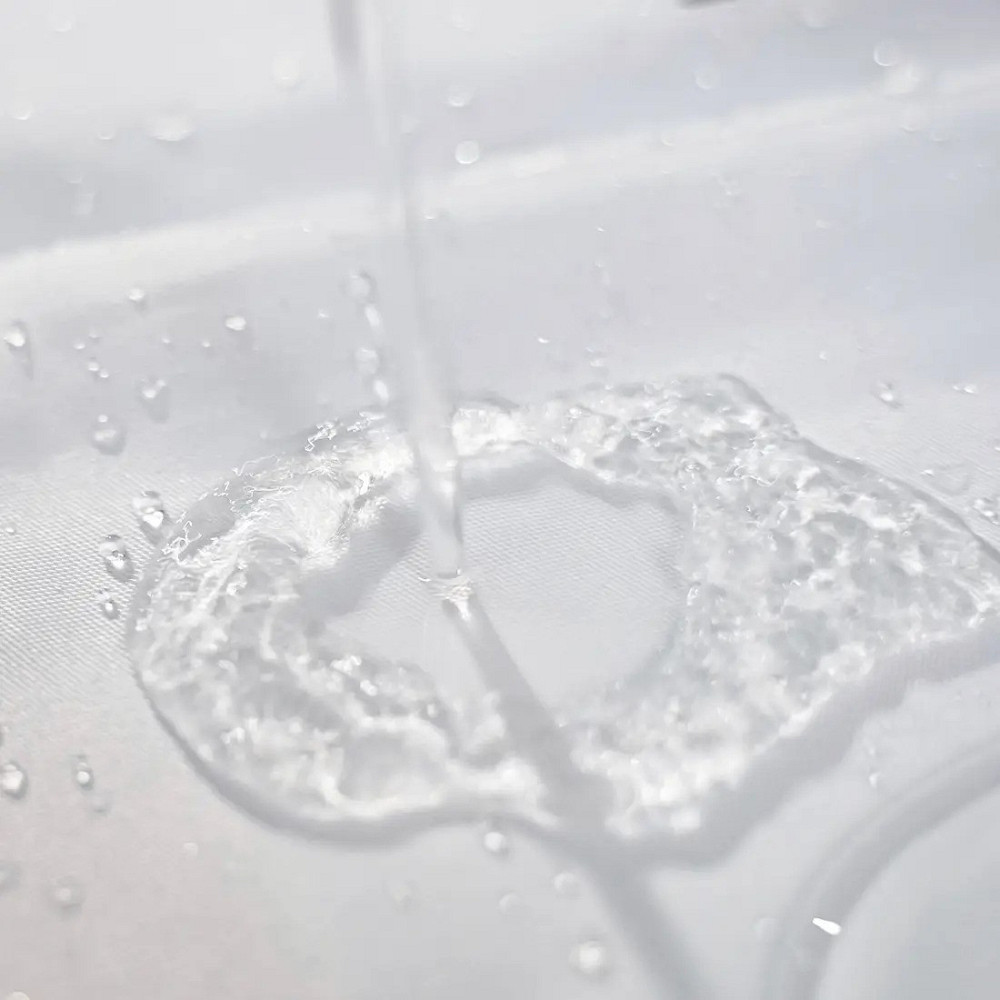 Шторка для ванны из полиэстера водонепроницаемая с кольцами Bathlux 180x180 см , занавеска для ванной комнаты Каменец-Подольский - изображение 3