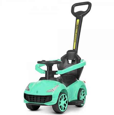 Детская машинка каталка толокар с ручкой SPOKO SP-608 для детей Зеленый Киев
