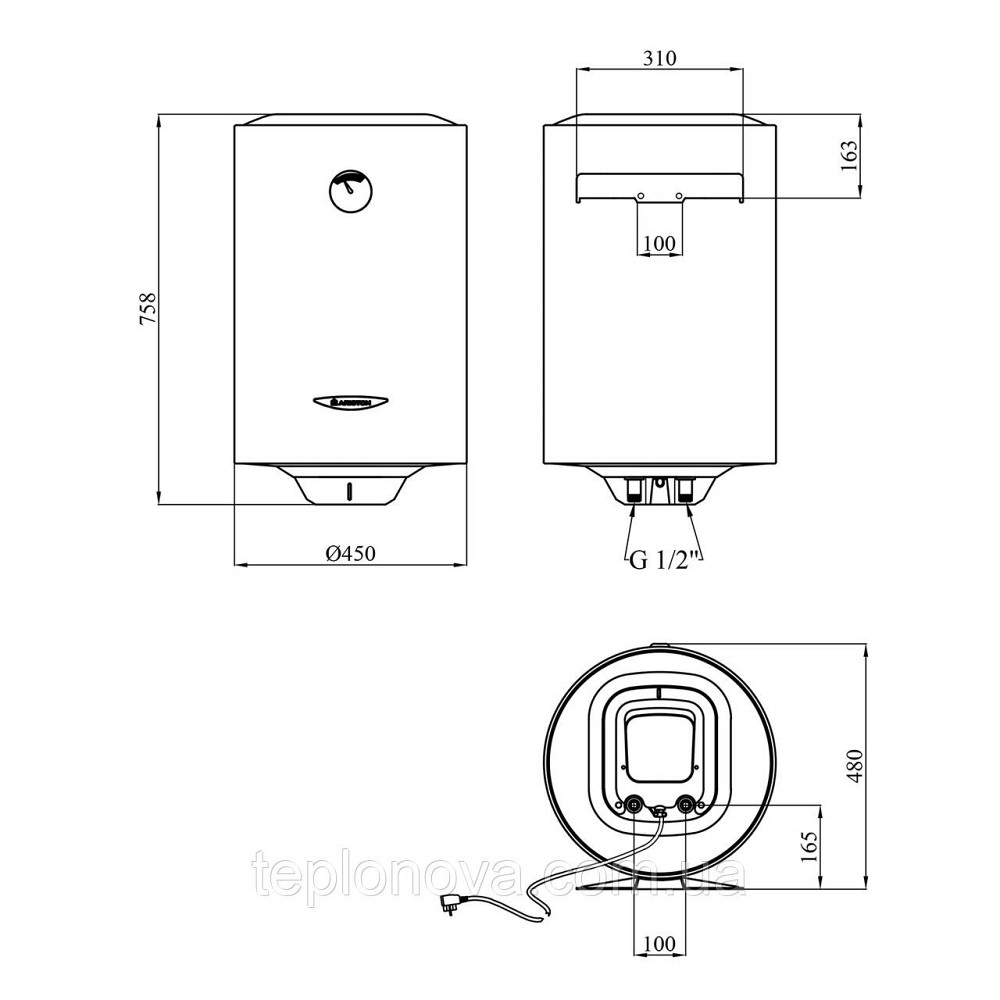 Водонагрівач Ariston SG1 80 V EU з мокрим ТЕНом 3213001 Чернівці - фото 2