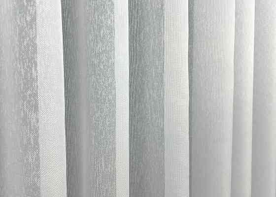 Тюль преміум сітка льон дощик “Linea” колір молочний 1962т Київ