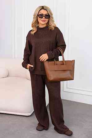 Жіночий костюм із двосторонньої ангори шоколад, 50/52 Одеса
