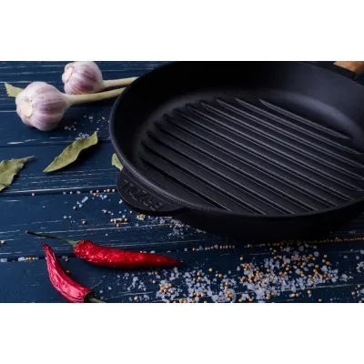 Сковорода Brizoll Optima чавунна Гриль з ручкою 280х50 мм (O2850G-P) Винница - изображение 7