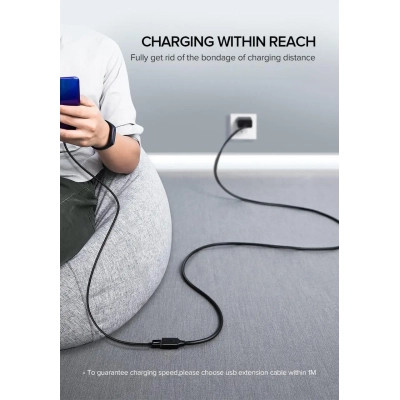 Дата кабель USB 3.0 AM/AF 1.0m US129 black Ugreen (10368) Вінниця - фото 9