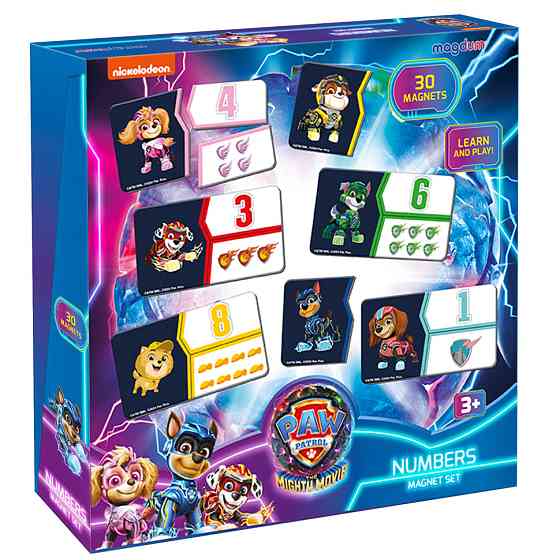 Набір магнітів Щенячий патруль Цифри та рахунок ML4034-22, 30 магнітів Вінниця
