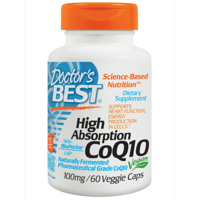 Антиоксидант Doctor's Best Коензим Q10 Високої абсорбацию 100мг, BioPerine, 60 желатино (DRB-00088) Вінниця - фото 1