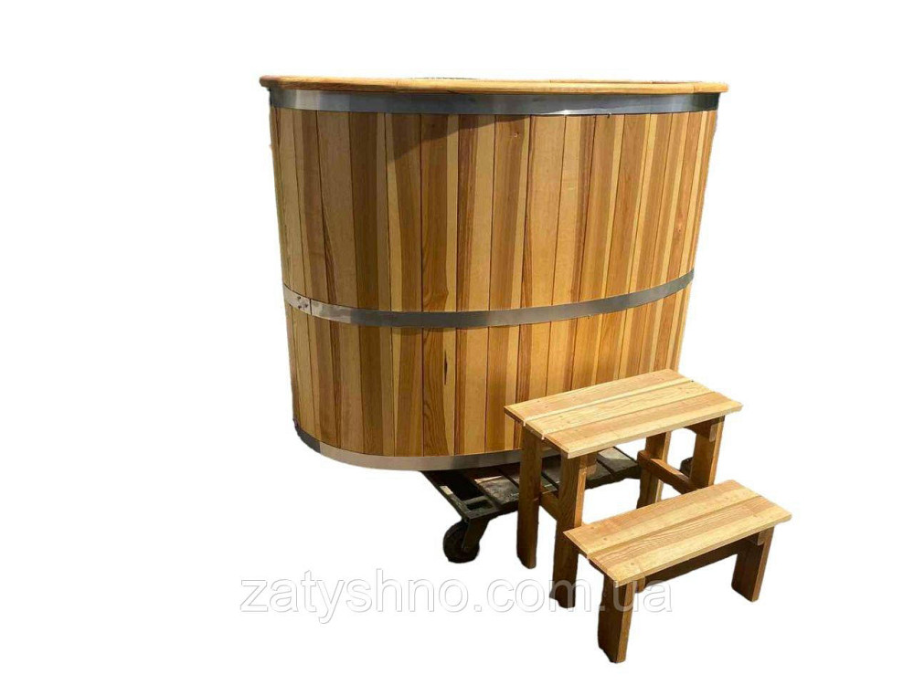 Купиль 110*100 овальная с крышкой и ступеньками Киев - изображение 7