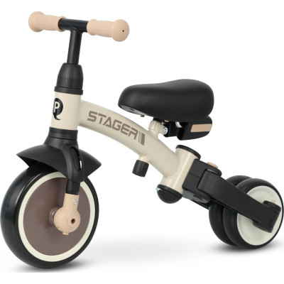 Дитячий велосипед QPlay Stager 3 в 1 з ручкою, біговел, Beige-Brown (T80STAGERBeigeBrown) Вінниця - фото 5