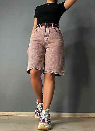 Шорти жіночі джинсові Liana 4-051 бермуди з ременем стрейчеві коричневі, коричневий, З2, 32, 89 см, 123 см Київ