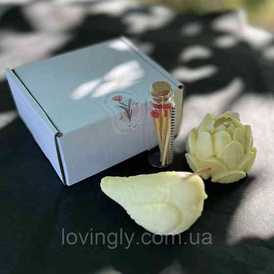 Подарочный набор натуральных свечей ручной работы – 