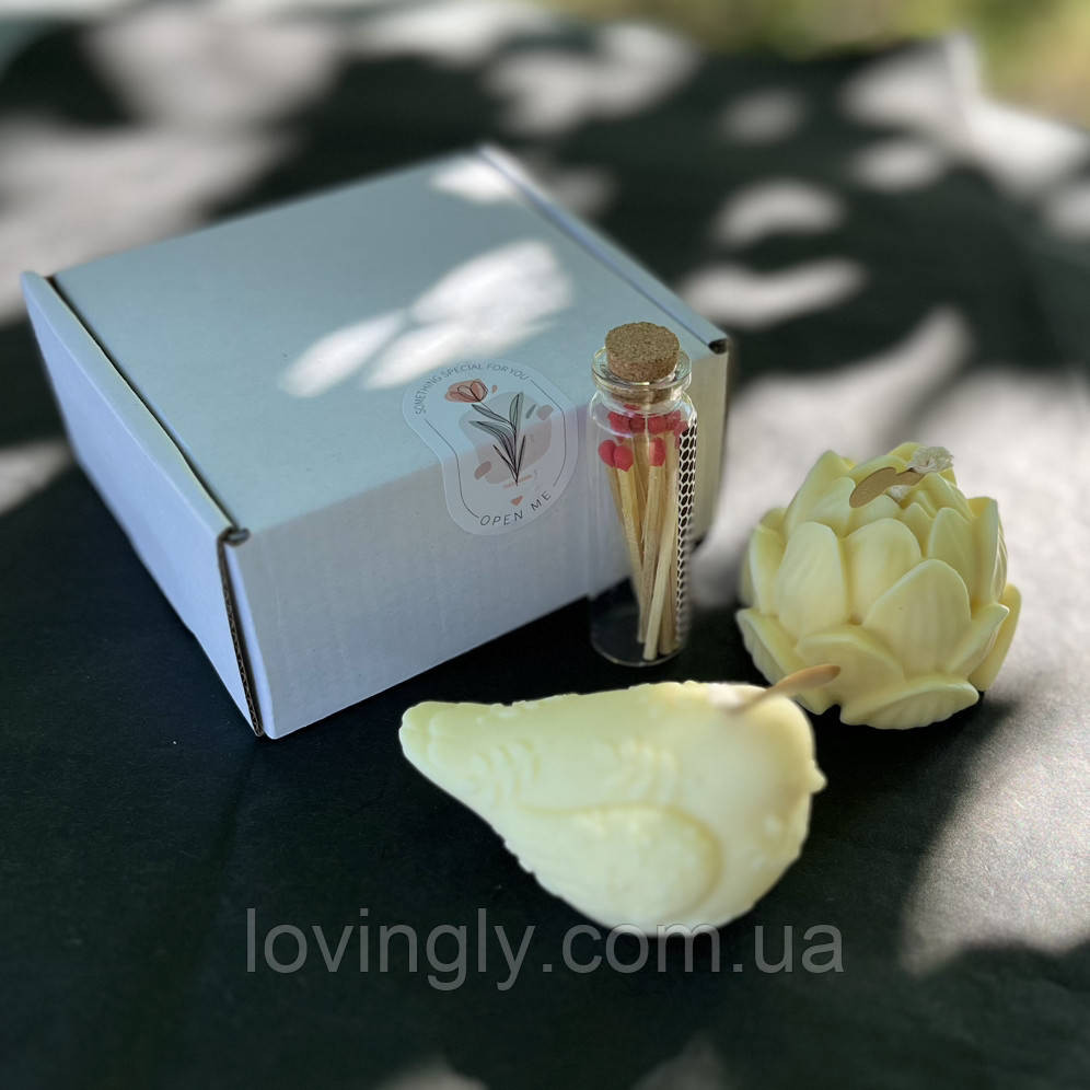 Подарочный набор натуральных свечей ручной работы – 