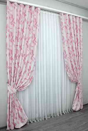 Комплект готових штор VR-Textil Софт № 1158ш Рожевий 150х275 см 2шт (30-972) Київ