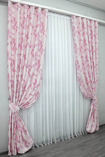 Комплект готових штор VR-Textil Софт № 1158ш Рожевий 150х275 см 2шт (30-972) Київ - фото 3