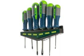 Набор отверток CrV, трехкомпонентные рукоятки, 6шт 13374 Полтава - изображение 1