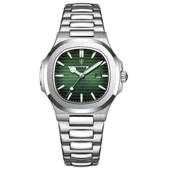 Чоловічий наручний годинник Poedagar Great Limited (Сріблястий із зеленим) Вінниця - фото 2