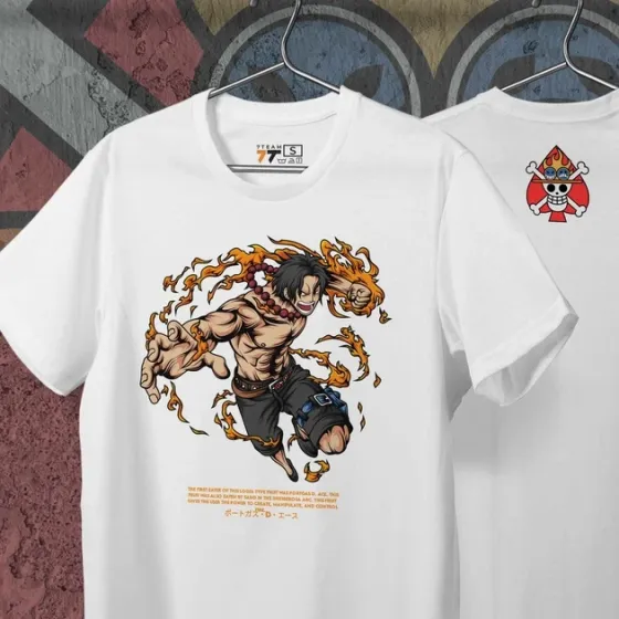 Футболка для підлітка хлопчика з принтом Ван Пис Portga140 D Ace 3 Розмір 160 Anime10225 Дніпро