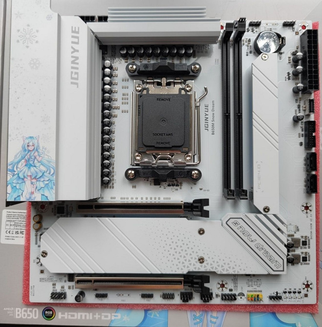 Материнська плата AMD B650M Snow Dream Київ - фото 2