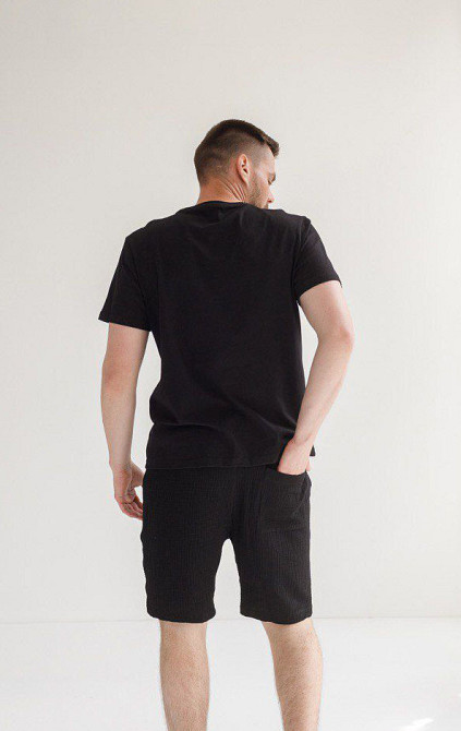 Мужские шорты муслиновые Черный M Харьков - изображение 3