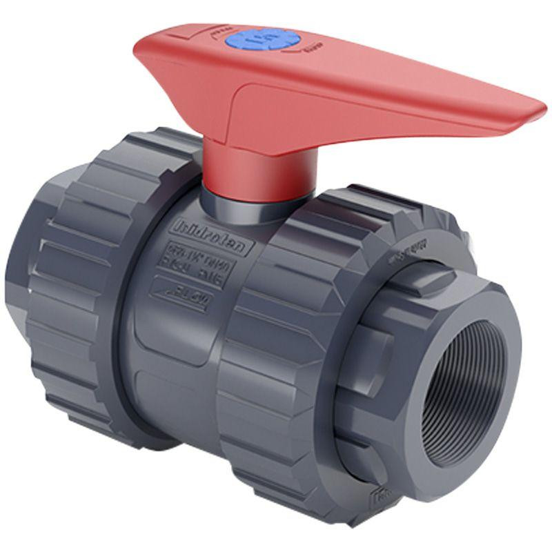 Кран шаровый ПВХ Hidroten 1011692, с резьбовым окончанием, d4