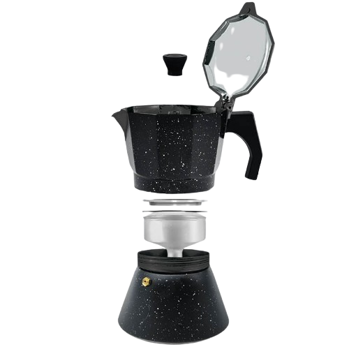 Кавоварка гейзерна 150мл (3 порції) алюмінієва MR-1667-3 Rainbow Житомир